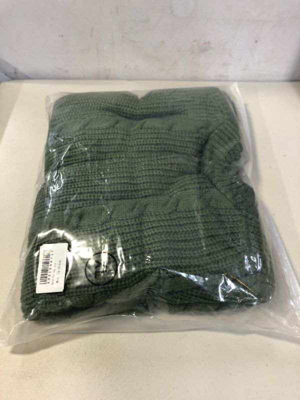 Photo 2 of BLENCOT Womens Oversized Knit Texture Casual Loose Open Front Cardigan Sweaters Army Green XL
