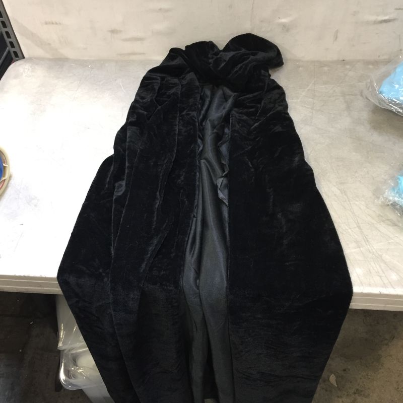 Photo 1 of Black velvet hooded cape OS fits most 