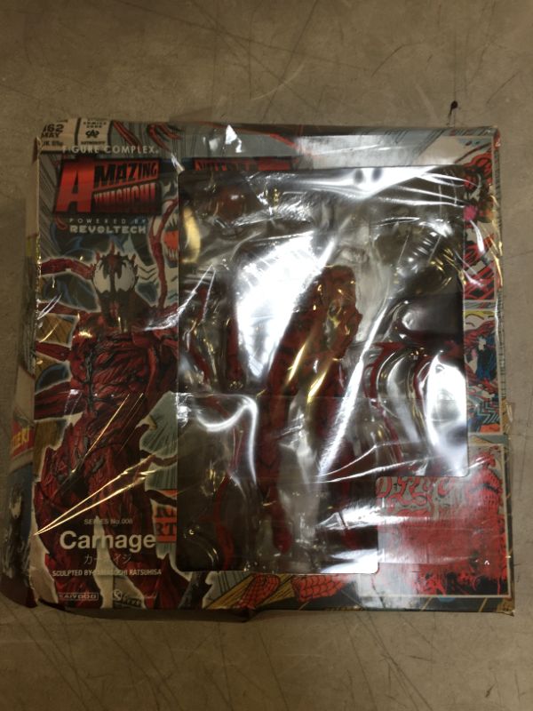 Photo 2 of Amazing Yamaguchi Carnage Venom Action Figure - box is damaged item is not 