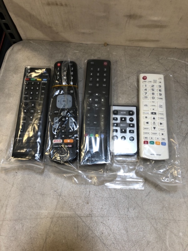 Photo 1 of VARIOUS REMOTES - VARIOUS MODELS   - 5 PACK - SOLD AS IS 