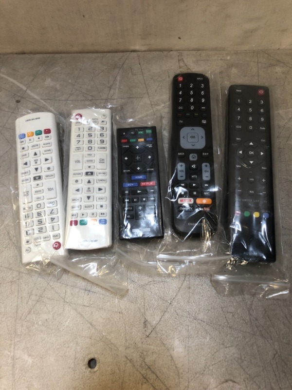 Photo 1 of VARIOUS REMOTES - VARIOUS MODELS   - 5 PACK - SOLD AS IS 