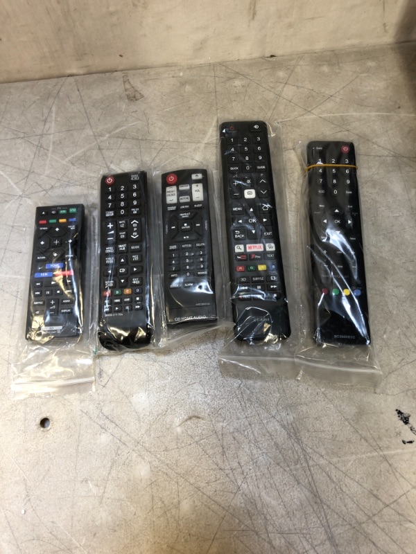 Photo 1 of VARIOUS REMOTES - VARIOUS MODELS   - 5 PACK - SOLD AS IS 