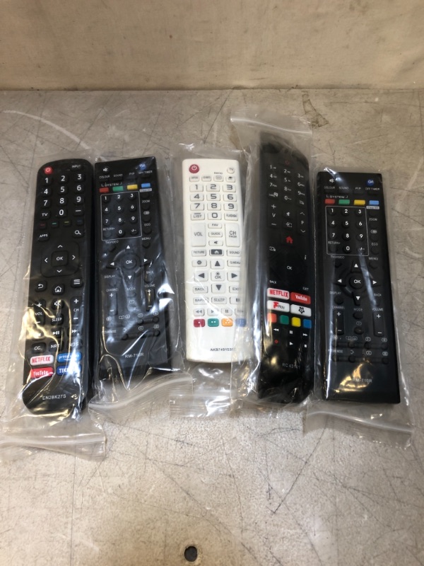 Photo 1 of VARIOUS REMOTES - VARIOUS MODELS   - 5 PACK - SOLD AS IS 