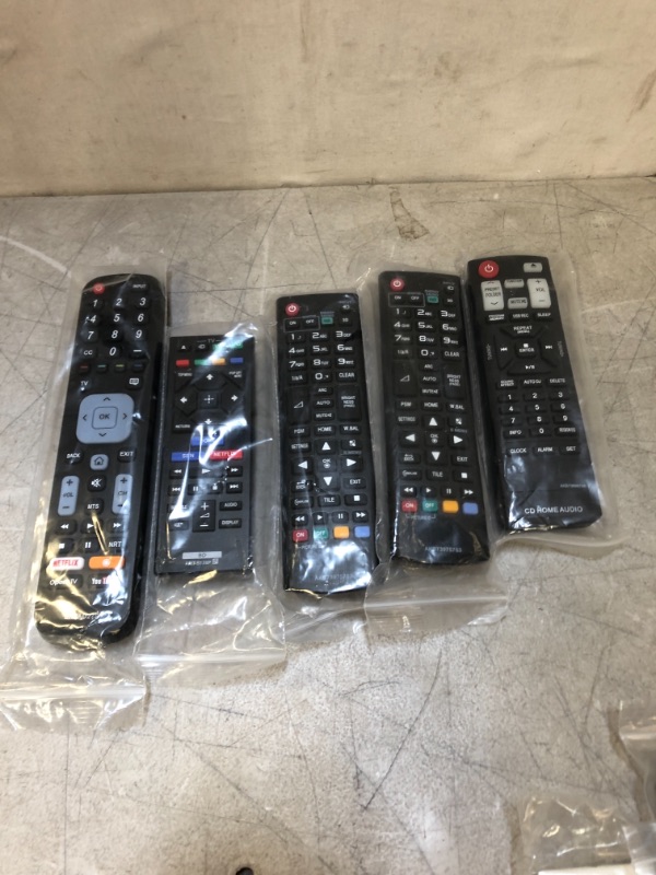 Photo 1 of VARIOUS REMOTES - VARIOUS MODELS   - 5 PACK - SOLD AS IS 