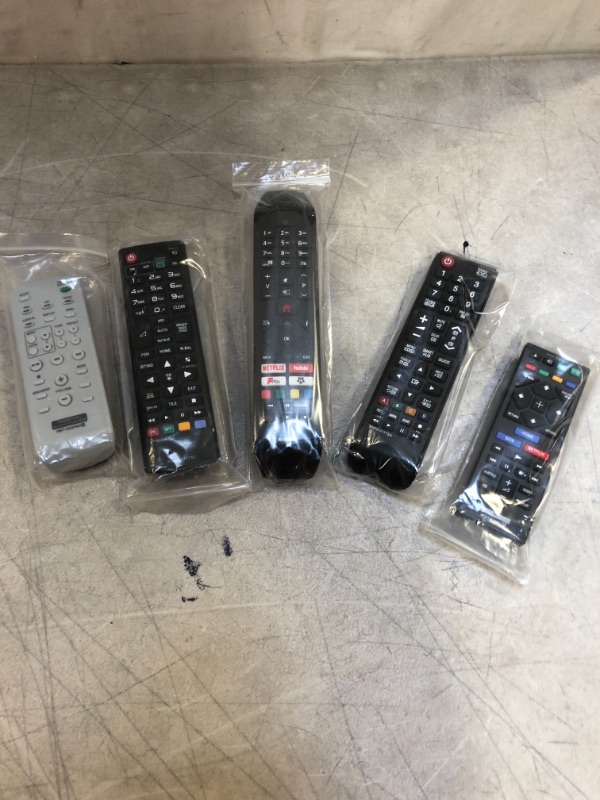 Photo 1 of VARIOUS REMOTES - VARIOUS MODELS   - 5 PACK - SOLD AS IS 