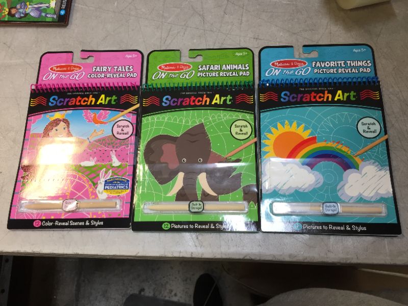 Photo 2 of 3 PACK - Melissa & Doug On the Go Scratch Art Hidden-Picture Pad 