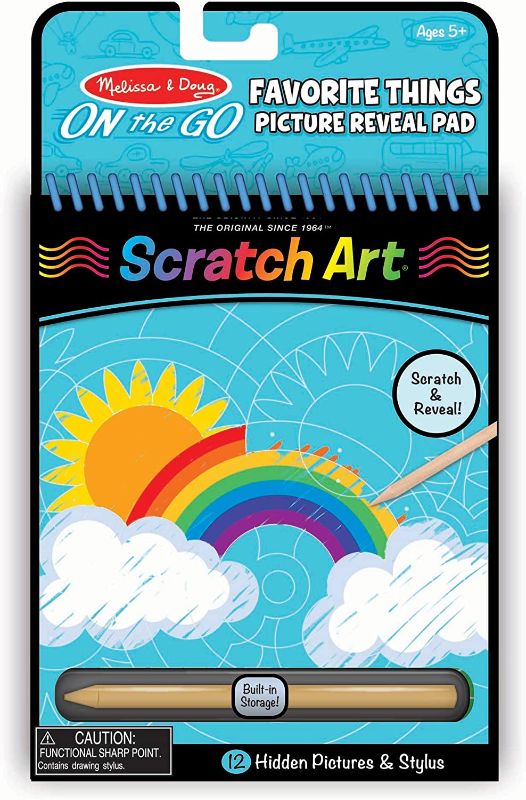 Photo 1 of 3 PACK - Melissa & Doug On the Go Scratch Art Hidden-Picture Pad 