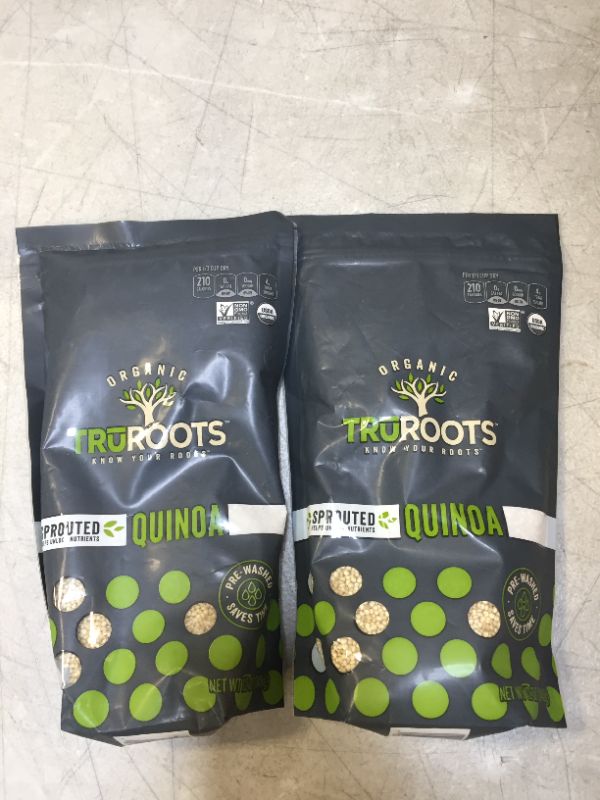 Photo 2 of 2 pack - TruRoots Organic Sprouted Quinoa, 12 Ounces, Certified USDA Organic, Non-GMO Project Verified exp nov 2021