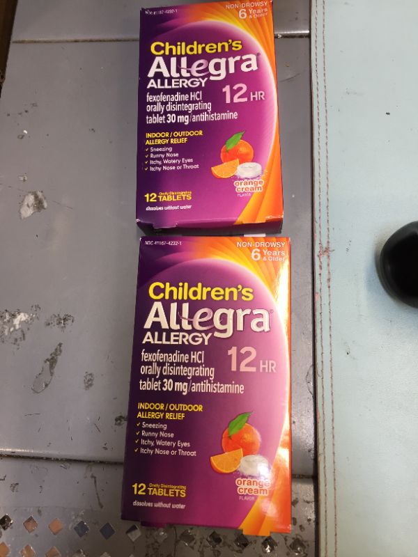 Photo 2 of 2 pack - Allegra Children's Non-Drowsy Antihistamine Meltable Tablets for 12-Hour Allergy Relief, 30 mg 12-Count