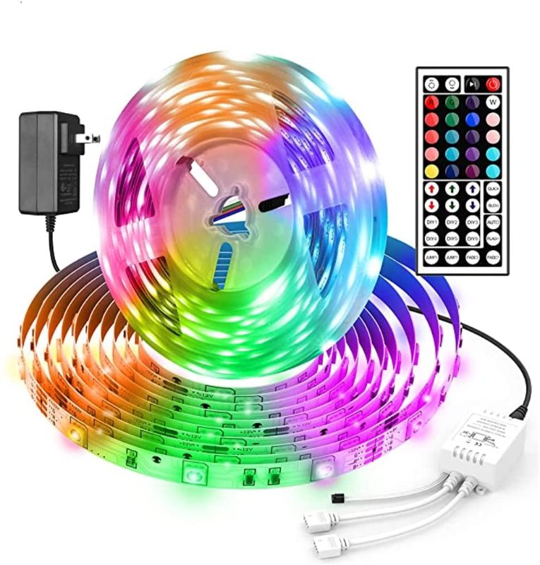 Photo 1 of Led Strip Lights, 32.8FT RGB Flexible LED Lights Color Changing 5050 LED Light Strip for Bedroom Room Decoration
