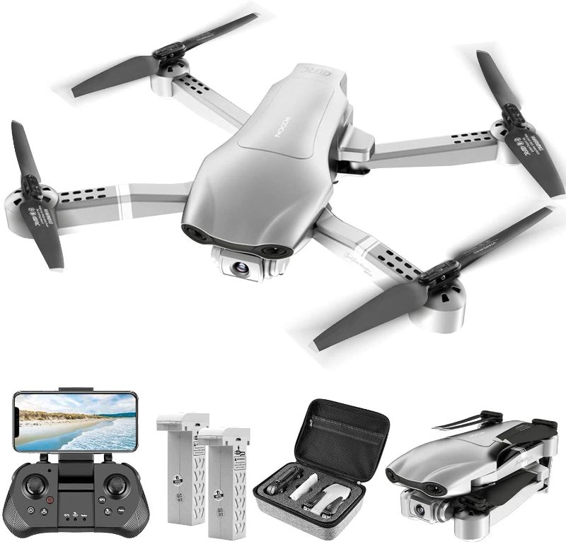 Photo 1 of 4DF3 GPS Drone with 4K Camera for Adults,5G FPV Live Video RC Quadcopter for Beginners Toys,2 Batteries and Carrying Case, Auto Return Home, Follow Me,Gravity Control,Waypoint Fly, Headless Mode
