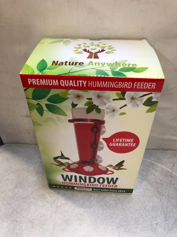 Nature Anywhere Window Hummingbird Feeders for Outdoors Including 3
