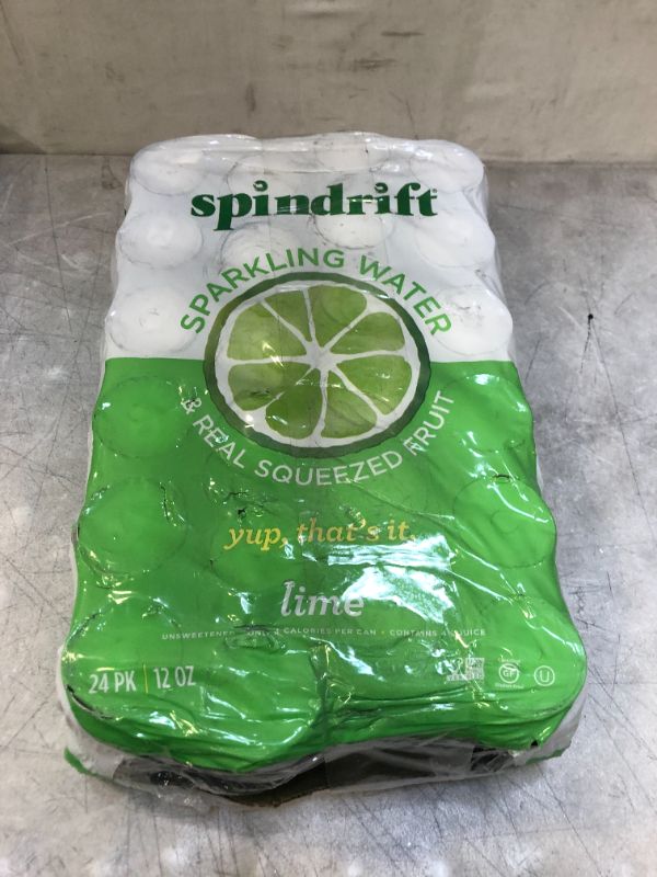 Photo 2 of 12 oz 24 pack sparkling water lime exp- 11/13/21