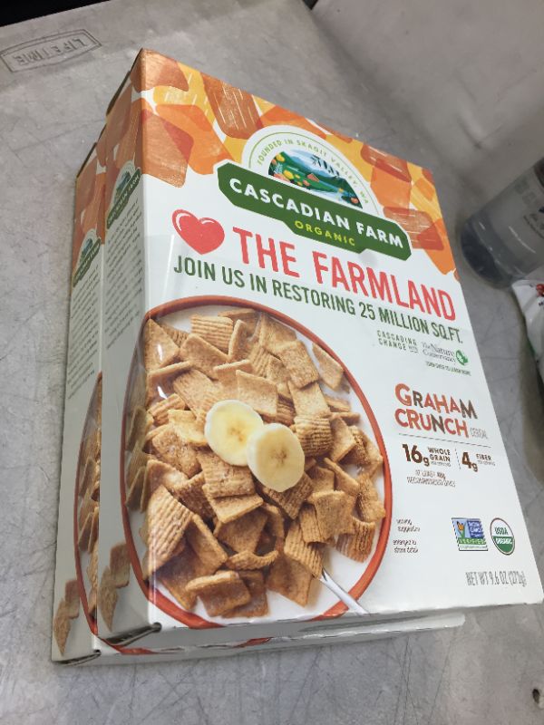 Photo 2 of 2 PACK - Cascadian Farm Organic Graham Crunch Cereal, 9.6 oz
EXP FEB 14 2022