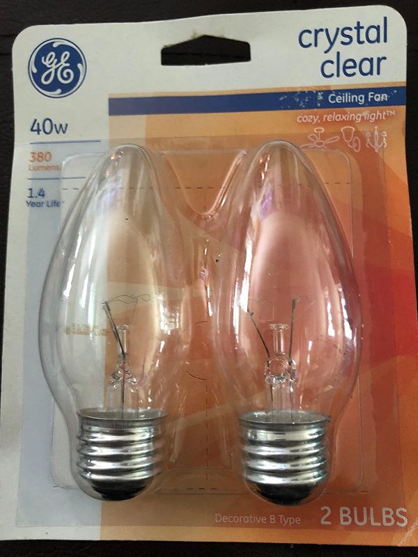 Photo 1 of General Electric 48396 40-Watt Ceiling Fan/ Chandelier Light Bulb