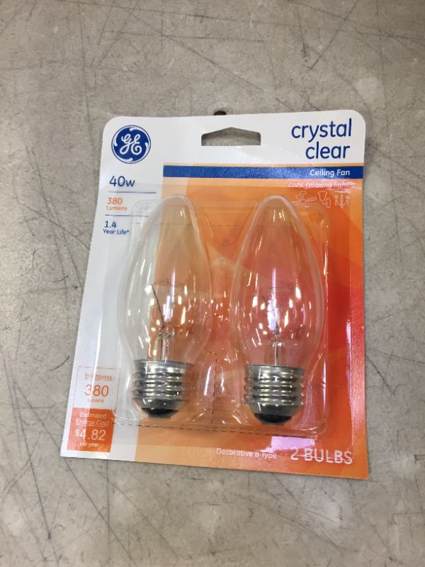 Photo 2 of General Electric 48396 40-Watt Ceiling Fan/ Chandelier Light Bulb