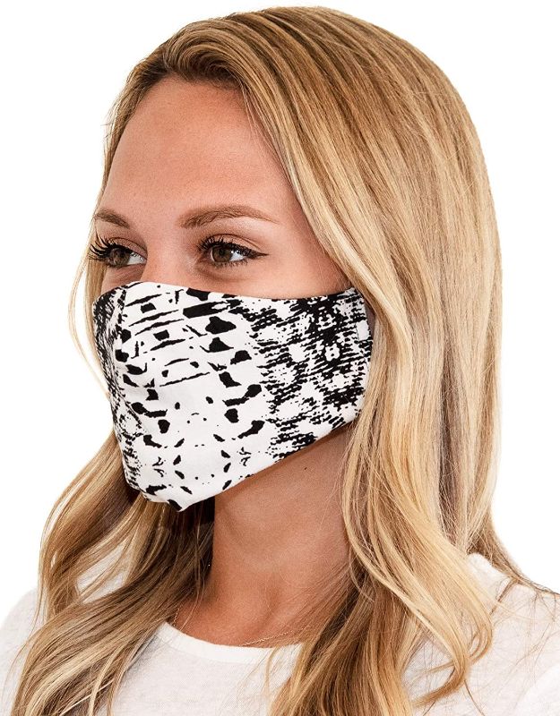 Photo 1 of 4 PACK - Tart Collections Reversible Face Mask, Comfortable, Soft Elastic Ear Loops, Washable and Reusable, Sumi Snake