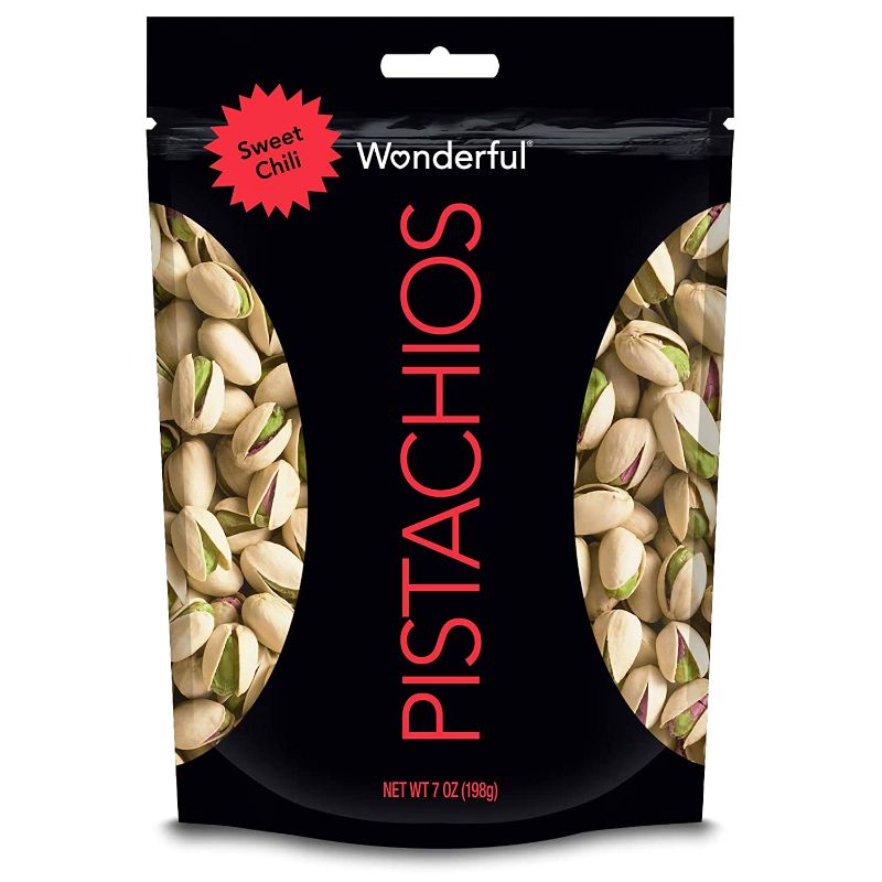 Photo 1 of 2 PACK - Wonderful Pistachios, Sweet Chili Flavored, 7 Ounce Resealable Pouch
EXP JAN 2022