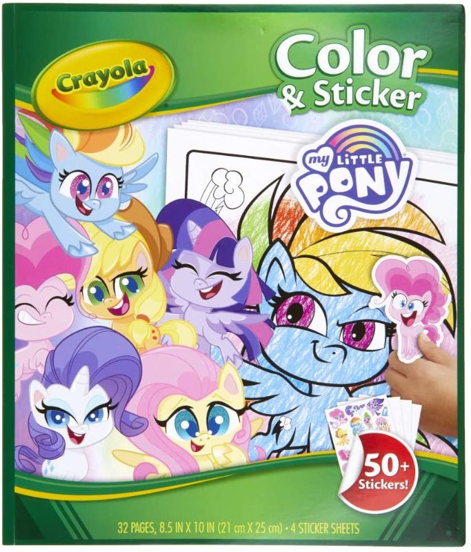 Photo 1 of 2 PACK - Crayola My Little Pony Coloring Pages and Stickers, Gift for Kids, Ages 3, 4, 5, 6