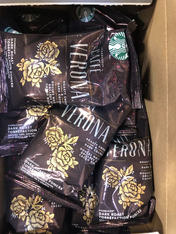 Photo 2 of 18 Pack Starbucks Verona Blend Ground Coffee 2.5 Oz Each Dark Roast Bbd 9/20 exp---2022-01-18
