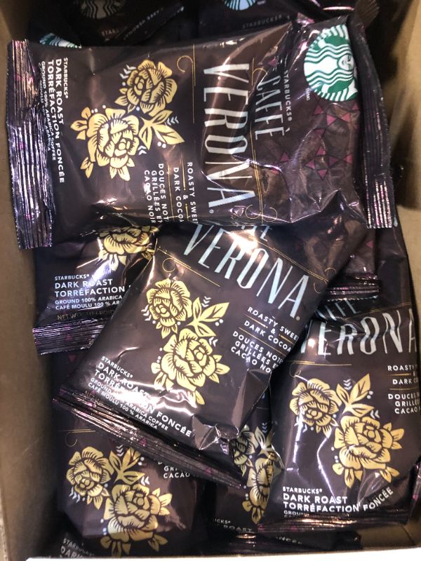 Photo 1 of 18 Pack Starbucks Verona Blend Ground Coffee 2.5 Oz Each Dark Roast Bbd 9/20 exp---2022-01-18
