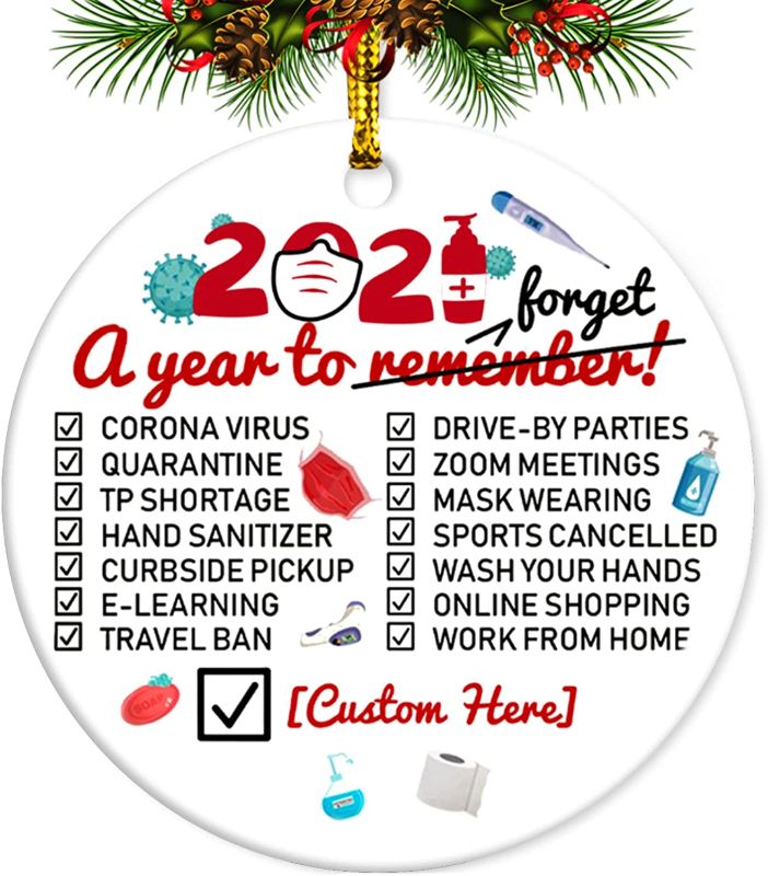 Photo 1 of 2021 Year to Forget Christmas Ornament Pandemic Ornament Keepsake Ornament Funny
