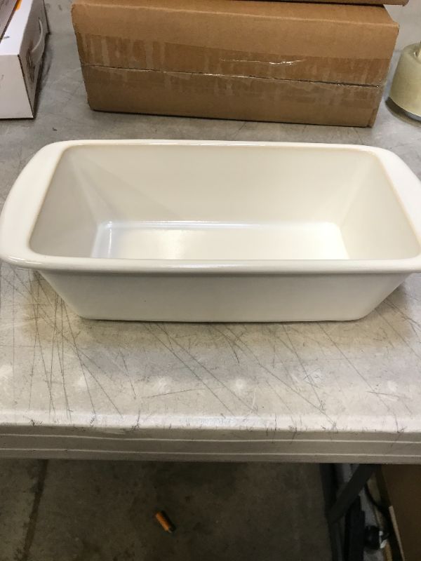 Photo 2 of Ceramic loaf pan baking dish white 