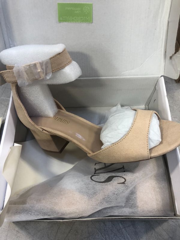 Photo 4 of Women's  square heels,   beige  Size 9