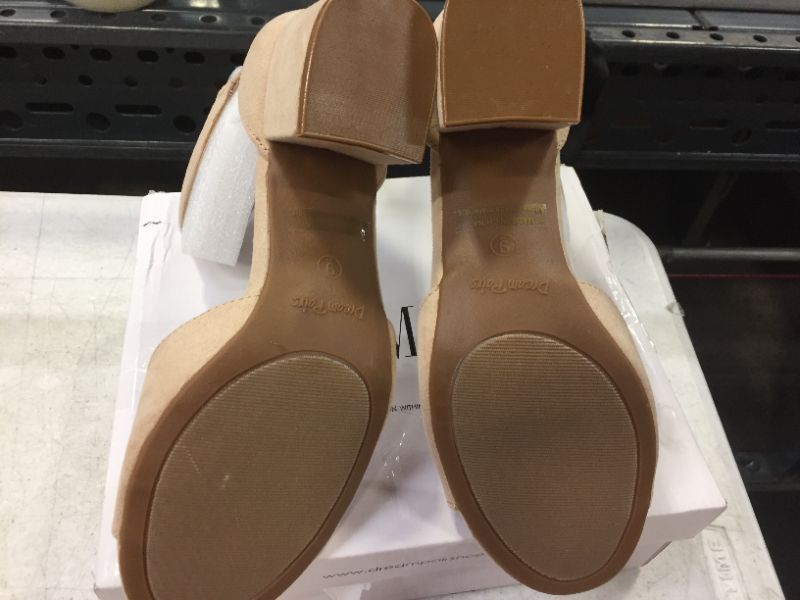 Photo 3 of Women's  square heels,   beige  Size 9