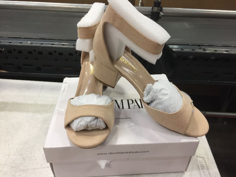 Photo 1 of Women's  square heels,   beige  Size 9