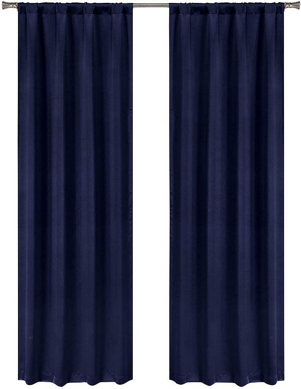 Photo 1 of 
Home Maison Xyleena Indoor Outdoor Curtains Set, 38x96, Navy