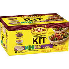 Photo 1 of  Old El Paso Mini Tortilla Bowl Dinner Kit Flour, 9.3 oz ( 8 boxes ) exp- Dec 11/2021