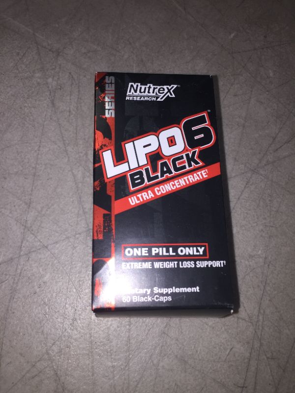 Photo 2 of 
Nutrex Research Lipo-6 Black Ultra Concentrate | Thermogenic Energizing Fat Burner Supplement, Increase Weight Loss, Energy & Intense Focus | 60Count exp- 07/22 - factory sealed 