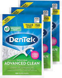 Photo 1 of 4 packs of dentek dental floss picks ( 150 per bag ) 
