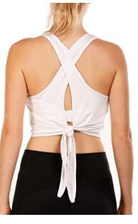 Photo 1 of RUNNING GIRL Tie Back Workout Shirts for Women, Backless Open Back Loose Fit Yoga Tees
size xl