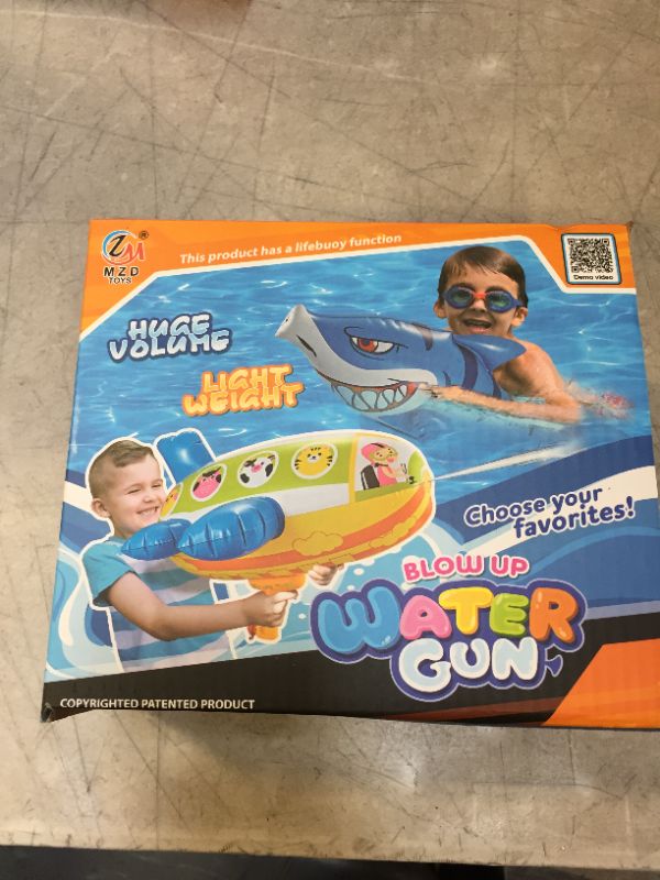 Photo 2 of Water Gun for Kids Soaker Squirt Beach Swimming Pool Summer Outdoor Portable Inflatable Toy Water Spray Gun 250ml (Elephant)