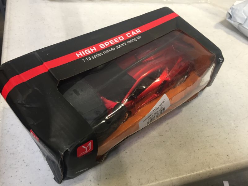Photo 2 of KULARIWORLD Remote Control Car 1/18 Rechargeable High Speed RC Cars Toys for Boys Girls Vehicle Racing Hobby with Led Light Xmas Birthday Gifts for Kids (Red)
