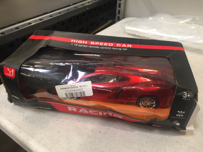 Photo 3 of KULARIWORLD Remote Control Car 1/18 Rechargeable High Speed RC Cars Toys for Boys Girls Vehicle Racing Hobby with Led Light Xmas Birthday Gifts for Kids (Red)
