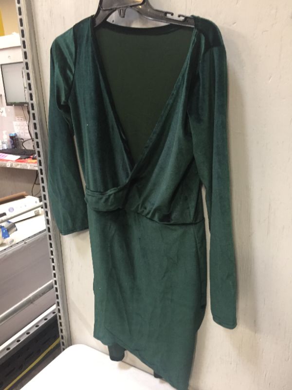 Photo 2 of green felt style long sleeve dress --size unknown 