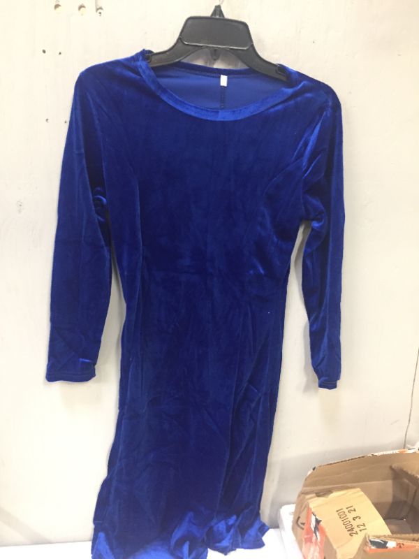 Photo 1 of blue felt style one piece dress womens size large