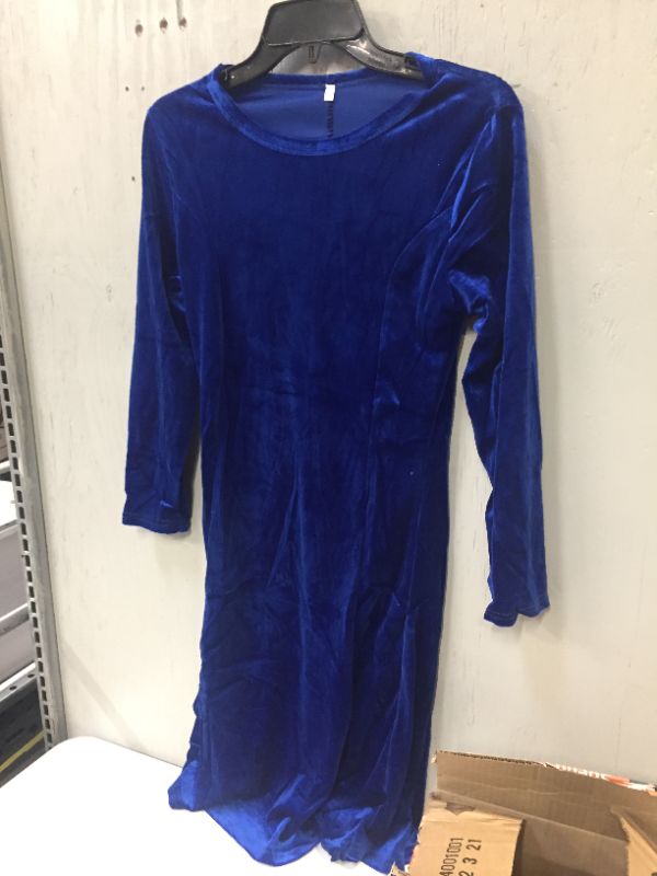 Photo 2 of blue felt style one piece dress womens size large