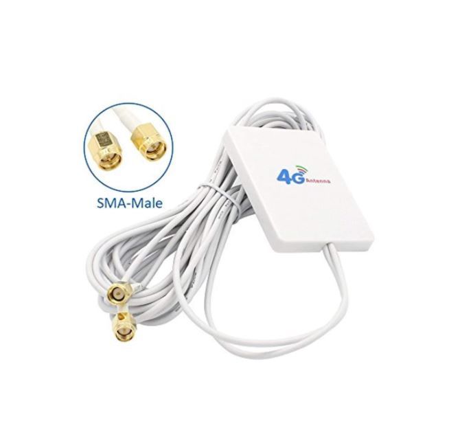 Photo 1 of kuwfi 3g 4g lte antenna sma connector 4g lte router anetnna 3g external antenna with 3m cable for 3g 4g lte router booster 
