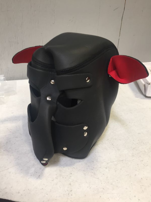 Photo 1 of adult gimp mask with collar and chain 