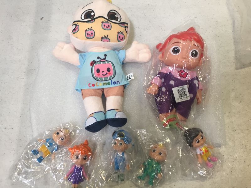 Photo 1 of cocomelon lot --with figures and plush toys 