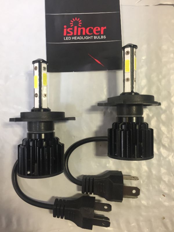 Photo 3 of ISINCER 2pcs H4 9003 High Power LED Headlight Bulbs Kit 6000K White High Low Beam
