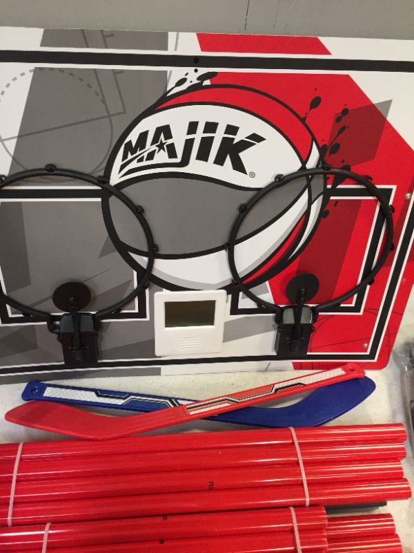 Photo 3 of Majik 5-in-1 Sport Center Game System - Basketball, Football, Baseball, Soccer & Hockey- 45.39 in (W) X 65.98 in (H) X 56.42 in (D) (missing pieces)