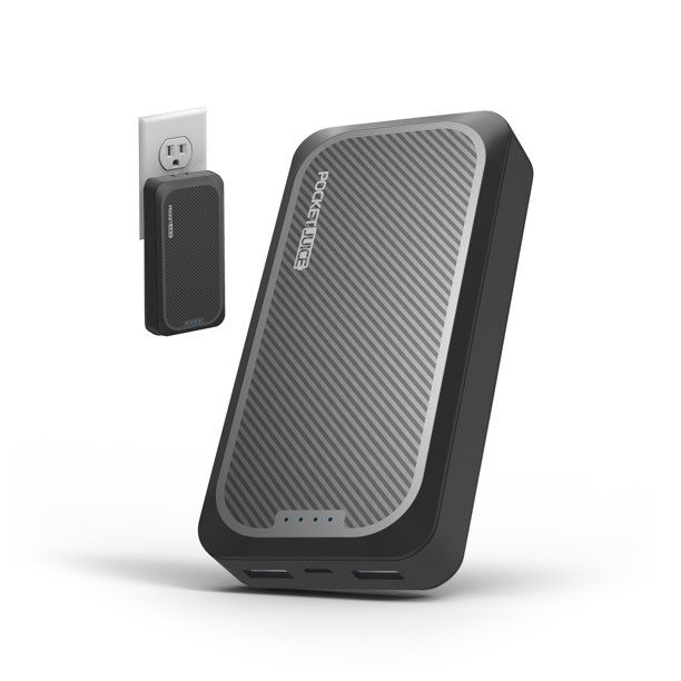 Photo 1 of PocketJuice Endurance AC -10,000 mAh Power Bank With Dual USB Ports And Built In Wall Plug
