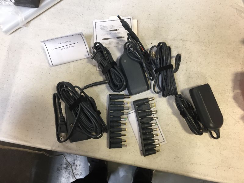 Photo 3 of onn. 65W Universal Laptop Charger with 10 Interchangeable Tips, Total 10 Feet Power Cords, Fits Most Laptops Like HP, Dell, Lenovo, onn. 3 PK 
