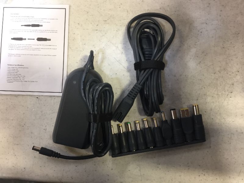 Photo 1 of onn. 65W Universal Laptop Charger with 10 Interchangeable Tips, Total 10 Feet Power Cords, Fits Most Laptops Like HP, Dell, Lenovo, onn.
