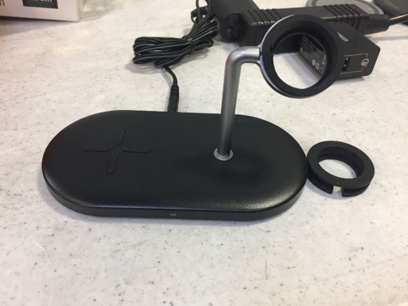 Photo 1 of onn. 2-in-1 Wireless Charging Pad and Apple Watch Charging Holder for Apple Watch Series, Wireless Charging Pad for Qi-enabled device
